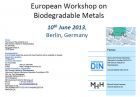 20130610-European workshop on biodegradable metals
