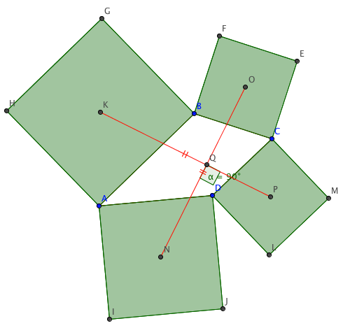 Squares, Triangles, and Van-Aubel's Theorem