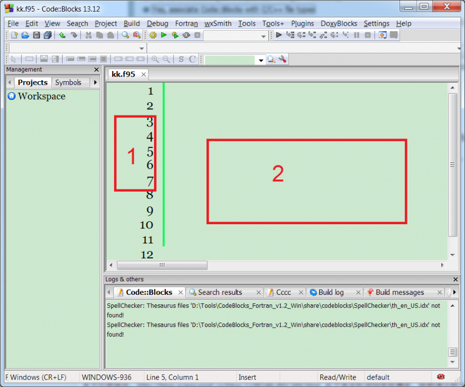 code blocks with mingw