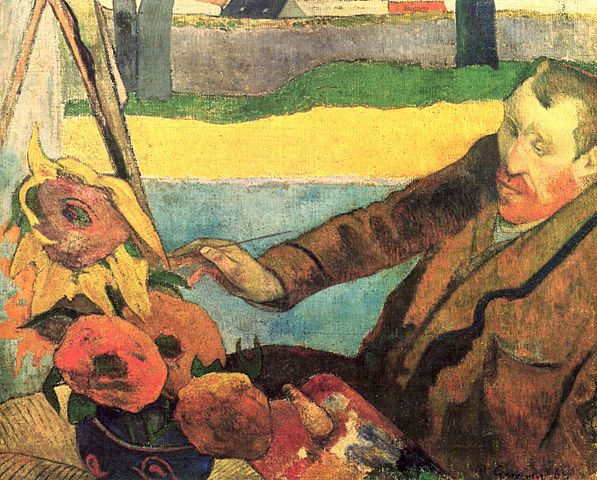 Paul Gaugin painted Van Gogh Painting Sunflowers during his time in the Yellow House.jpg