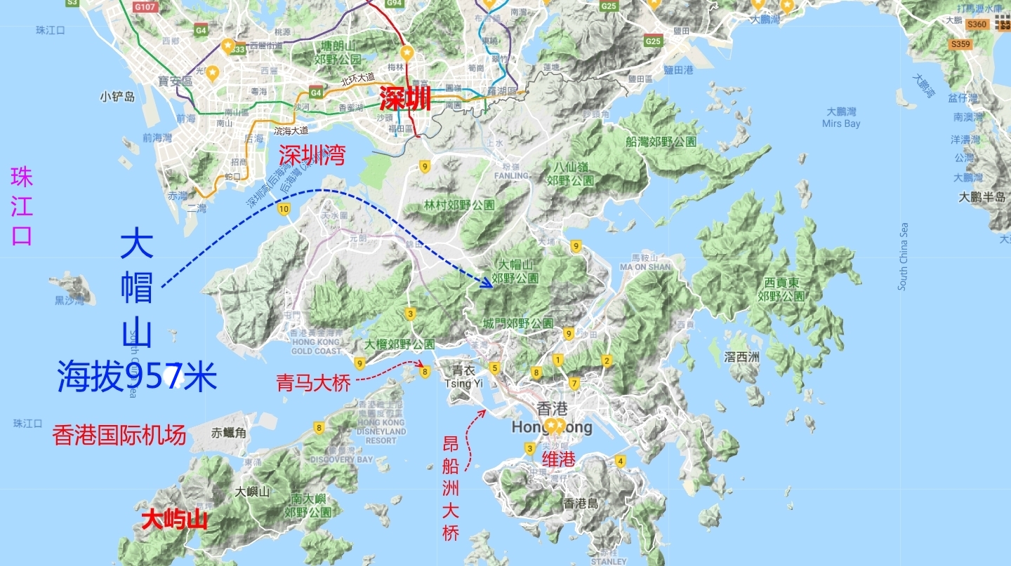 深圳与香港地图,香港地图全图大图 - 伤感说说吧