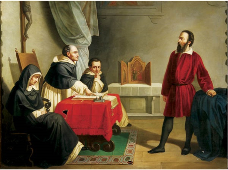 Galileo before the Roman Inquisition, 1857 (oil on canvas). Banti, Cristiano (18.jpg