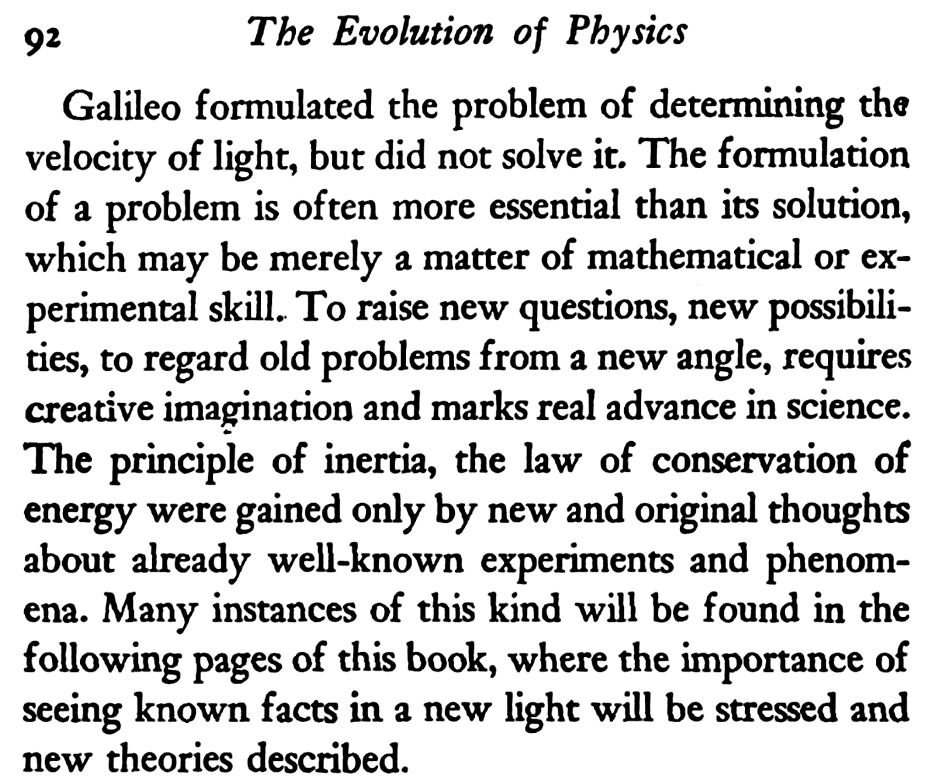 ˹̹  Leopold Infeld Evolution of Physics page 92 .png