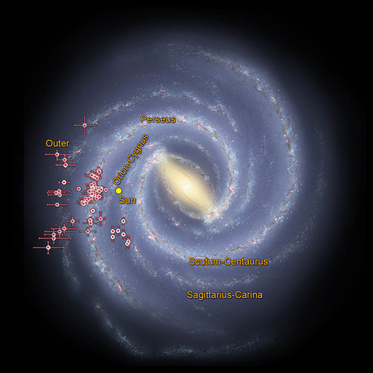 2015 This illustration shows where WISE data revealed clusters of young stars.jpg