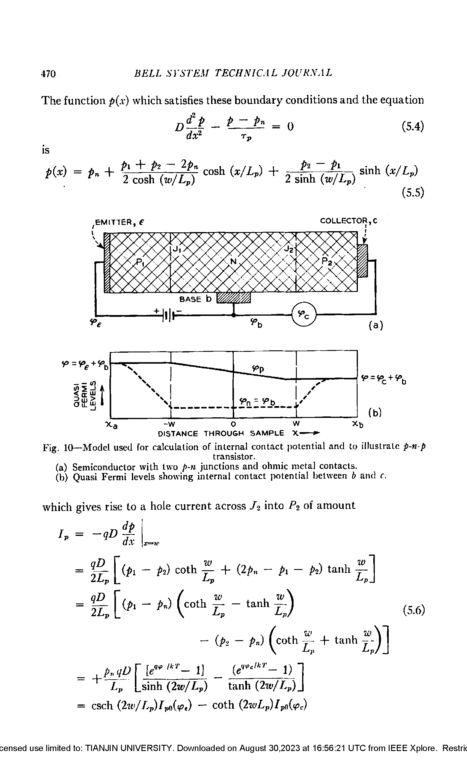 Shockley 1949 The theory of p-n junctions in semiconductors and p-n junction tra.png