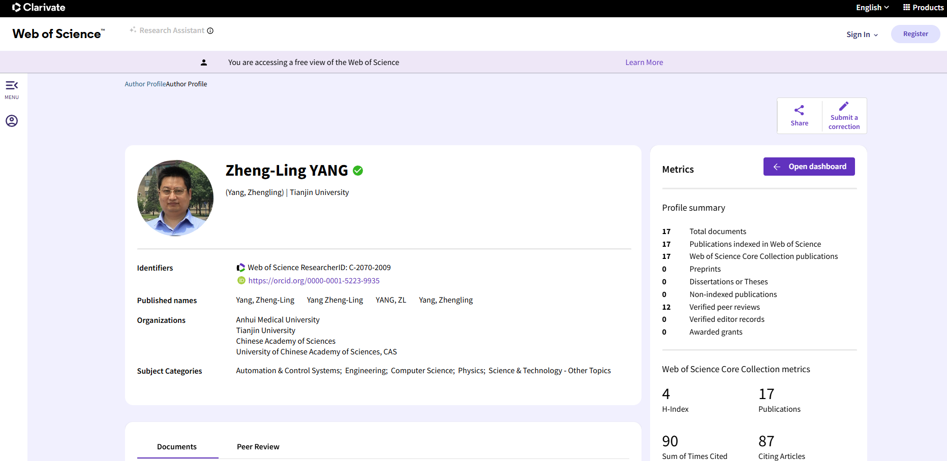 Zheng-Ling YANG - Web of Science Researcher Profile 2025-11-07_ü.jpg