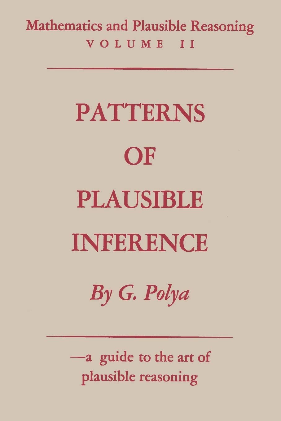 Mathematics and Plausible Reasoning Vol. II Patterns of Plausible Inference.jpg