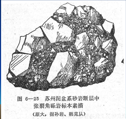 碎裂岩一般碎裂结构,块状构造(非定向构造一般为条带状构造定向构造