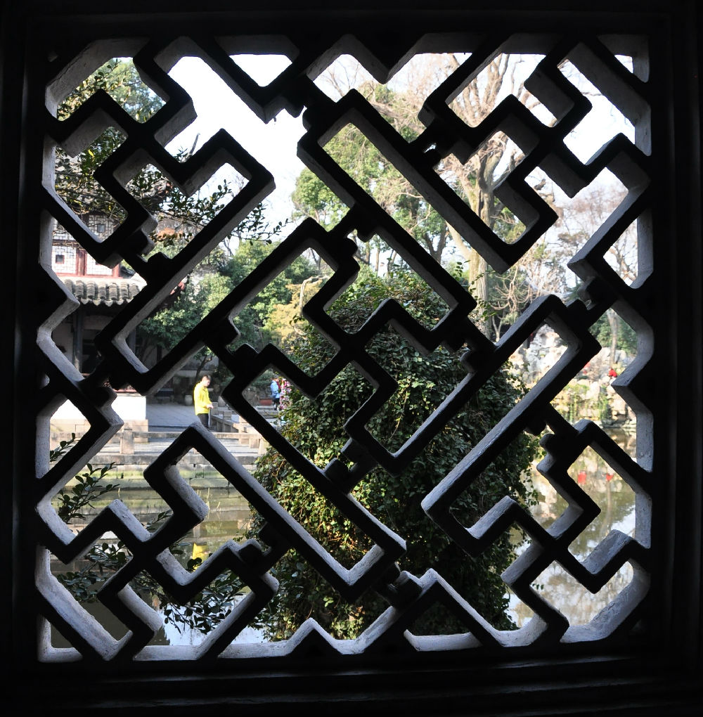 苏州园林建筑窗户图片
