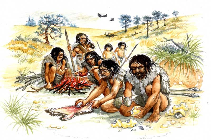 新石器时代的原始人类图片